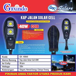 LAMPU JALAN/PJU SOLAR PANEL GAXINDO 40 WATT