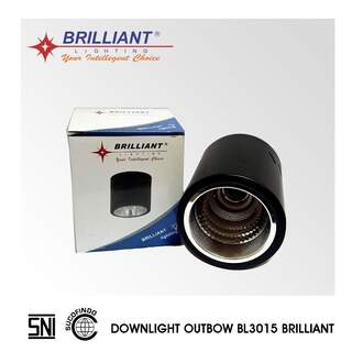DOWNLIGHT OUTBOW BRILLIANT BULAT HITAM 3"