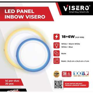 IB PANEL BULAT VISERO PUTIH/BIRU 18+6WATT (VLP-1018)