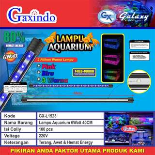 LAMPU AQUARIUM GAXINDO 40CM BIRU